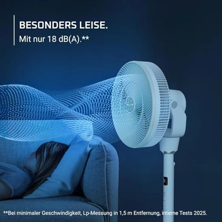 Rowenta Turbo Silence Compact 3D Nomad QV5050F0, leistungsstarker und geräuscharmer Ventilator mit externer Akku-Kompatibilität, kompakt und mobil – Bild 5