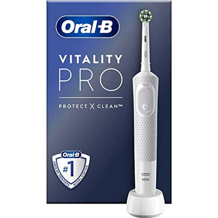 Oral-B Vitality Pro Elektrische Zahnbürste/Electric Toothbrush, 3 Putzmodi für Zahnpflege, Geschenk Mann/Frau, Designed by Braun, weiß – Bild 1