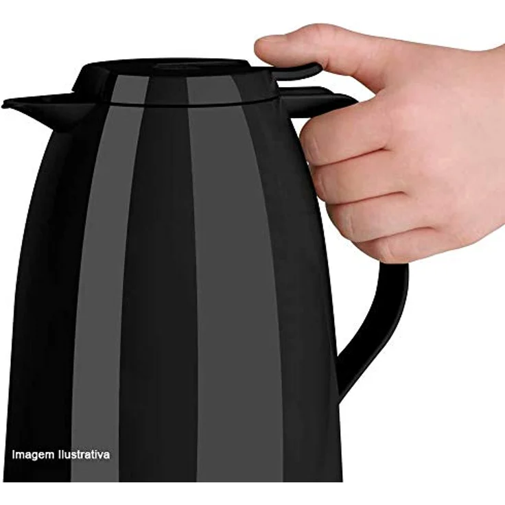 Emsa 517005 Mambo Isolierkanne QT, 1 L, hochglanz, schwarz – Bild 3