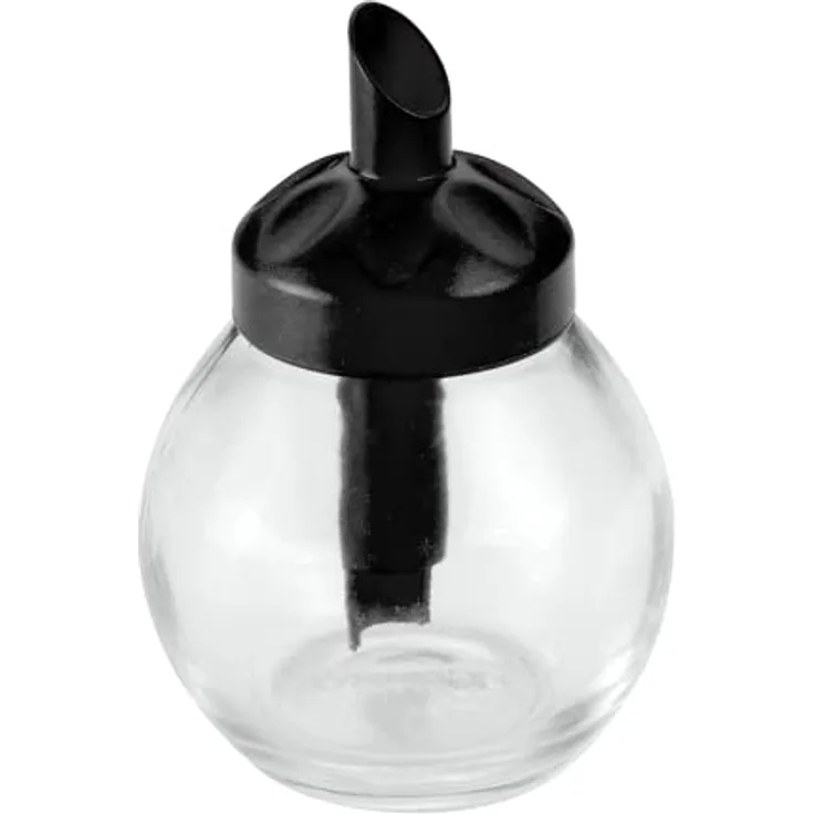 Metaltex Zuckerdosierer, Glas/Kunstoff, schwarz, rund
