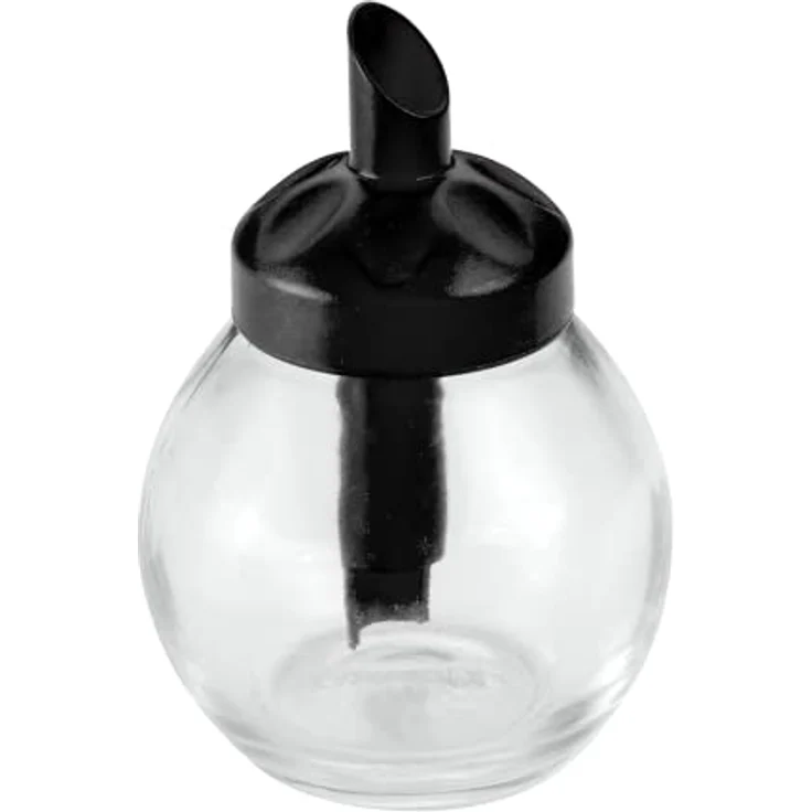 Metaltex Zuckerdosierer, Glas/Kunstoff, schwarz, rund