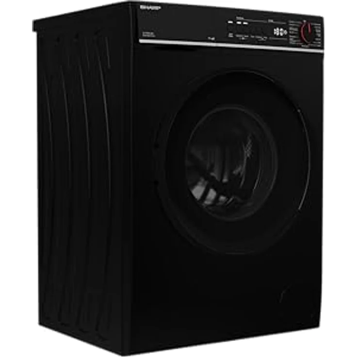 SHARP ES-PRO814BA-DE Waschmaschine Frontlader, 8kg, 1400U/min, Smarte Bedienung durch Veezy App, Dampffunktion, Inverter, 15 Programme, AquaStop, Schwarz – Bild 2