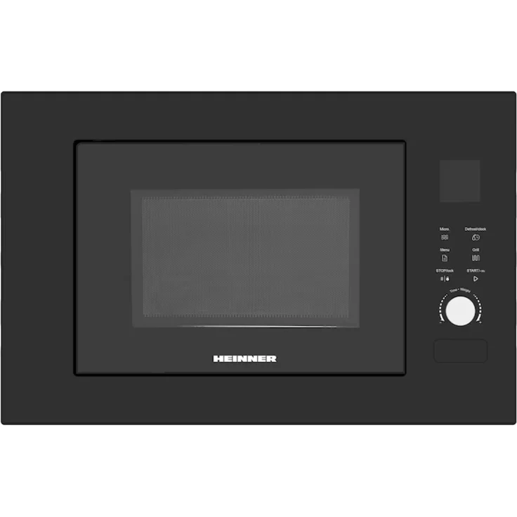 Heinner HMW-BI2360BK Einbau-Mikrowelle, 23L, 800W, Grill, LED-Display, Kindersicherung, Schwarz – Bild 1