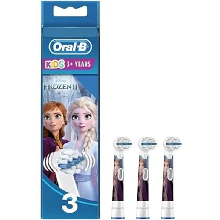 Oral-B Disney Frozen Elektrische Zahnbürstenköpfe, 3 Stück, ideal für empfindliche Zähne und Zahnfleisch, ab 3 Jahren
