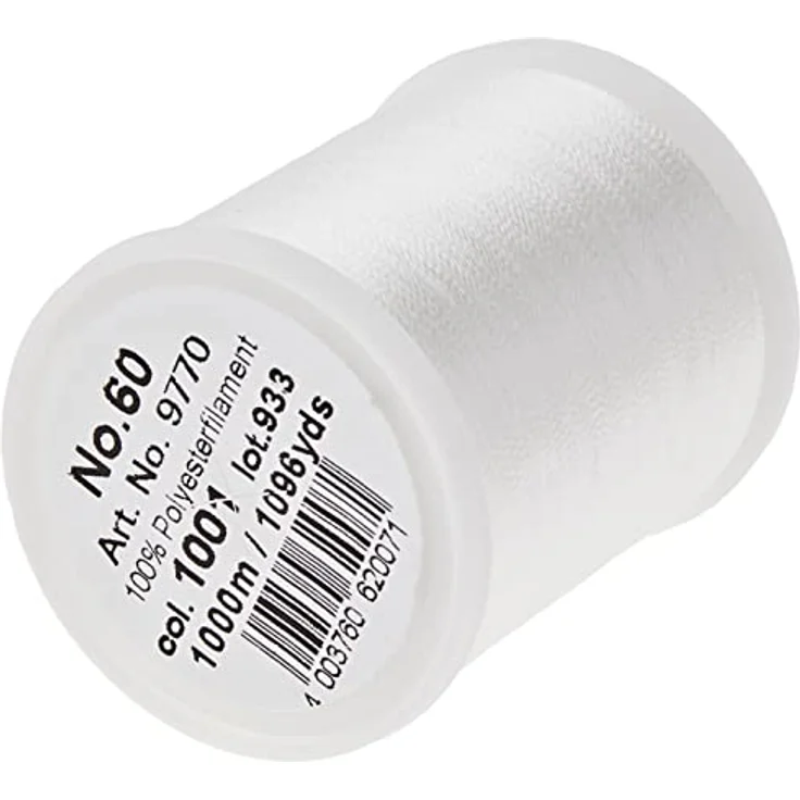 MADEIRA Nähgarn 100% Polyester 1001 1000m Nähmaschine, weiß – Bild 3