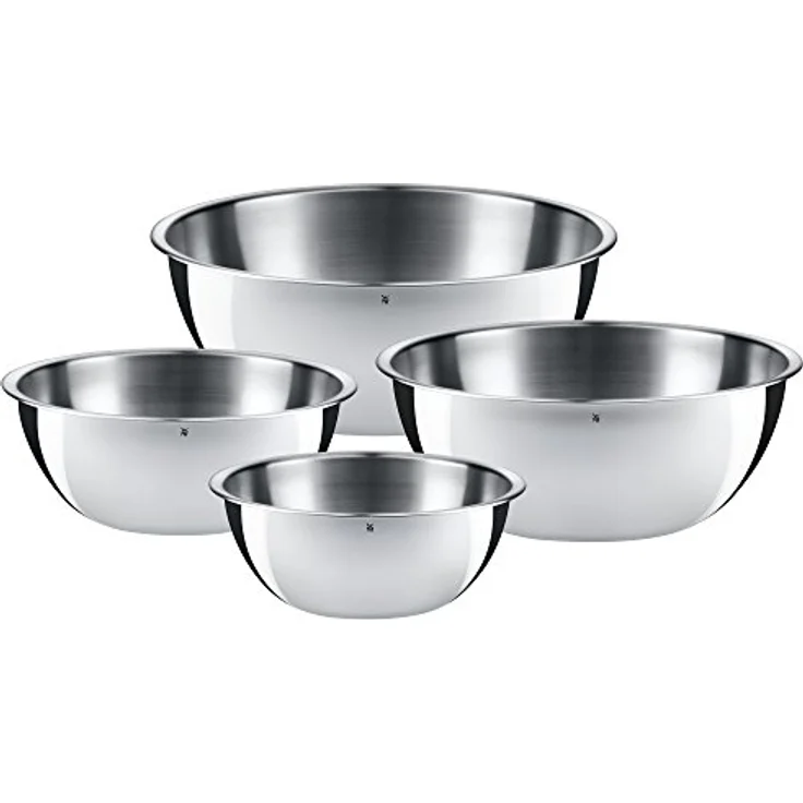 WMF Gourmet Set, 2-teilig Edelstahl Schüsselset 0,75l - 2,75l, stapelbar + Kult X Edition Zerkleinerer elektrisch mit Glasbehälter, 320 W – Bild 3