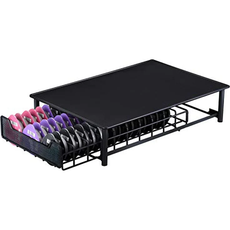 Exzact Schubladen für Kapseln kompatibel für Tassimo (60 x Kapseln) - Kaffeekapselhalter/Aufbewahrungsschublade/Kaffeekapsel-Speicher-Fach und Maschinen-Standplatz 2-in-1 für Tassimo-Maschine – Bild 1
