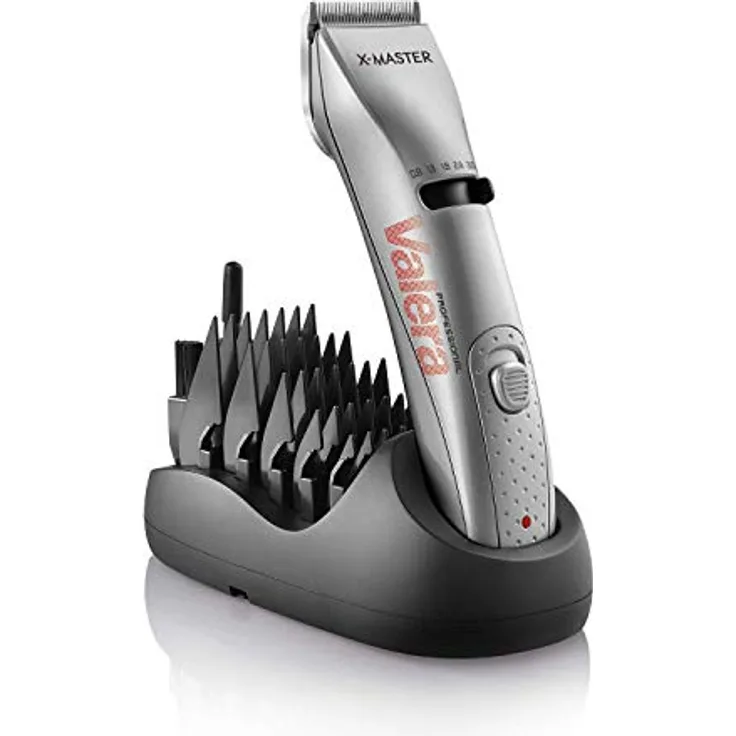 Valera X-Master 652.03 professionelles Akku Haarschneide-Set 0,8mm-3mm|Profi Haarschneidemaschine mit 46 mm Klinge und fünf Schnittlängen - kabellos, schwarz