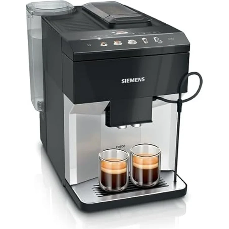 Siemens TP 511 D01 EQ.500 Classic, Kaffeevollautomat, Schwarz, Silber