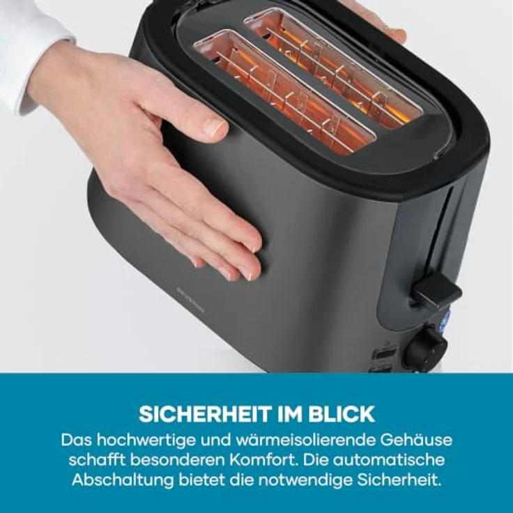 Severin AT 9386, Toaster mit 2 Scheiben, 1000 W Leistung, Schwarz – Bild 8