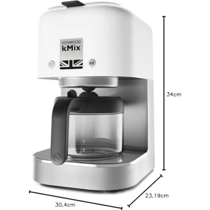 Kenwood kMix Kaffeemaschine COX750WH, weiß, 1200 Watt, neue Serie, Filterkaffeemaschine, für 6 Tassen (750 ml) – Bild 2