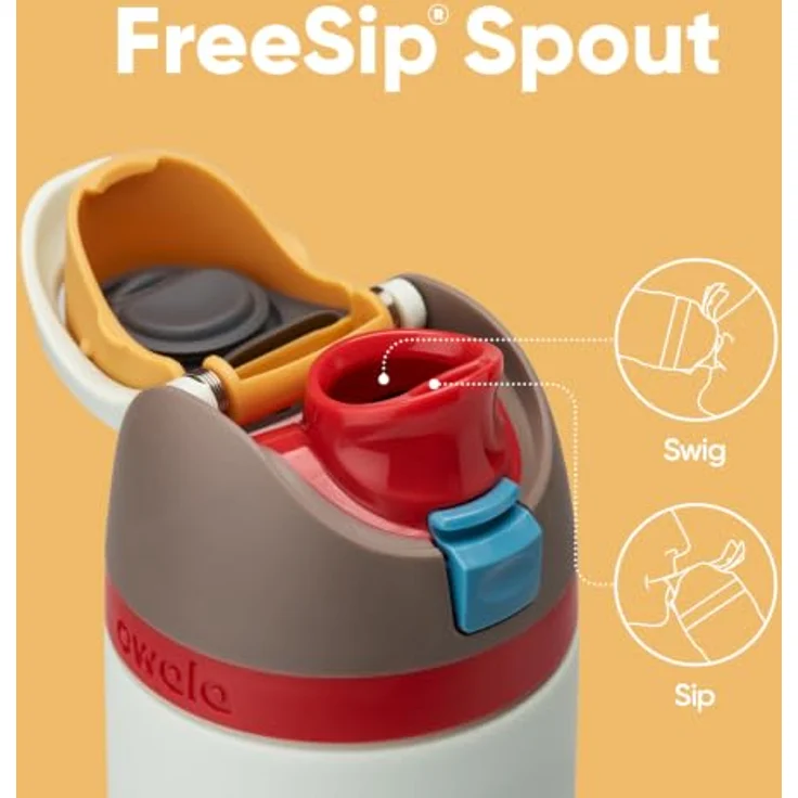Owala FreeSip Isolierte Edelstahl Trinkflasche mit Strohhalm, 710 ml – BPA-frei, auslaufsicher, optimal für Sport und Outdoor, Boneyard – Bild 3