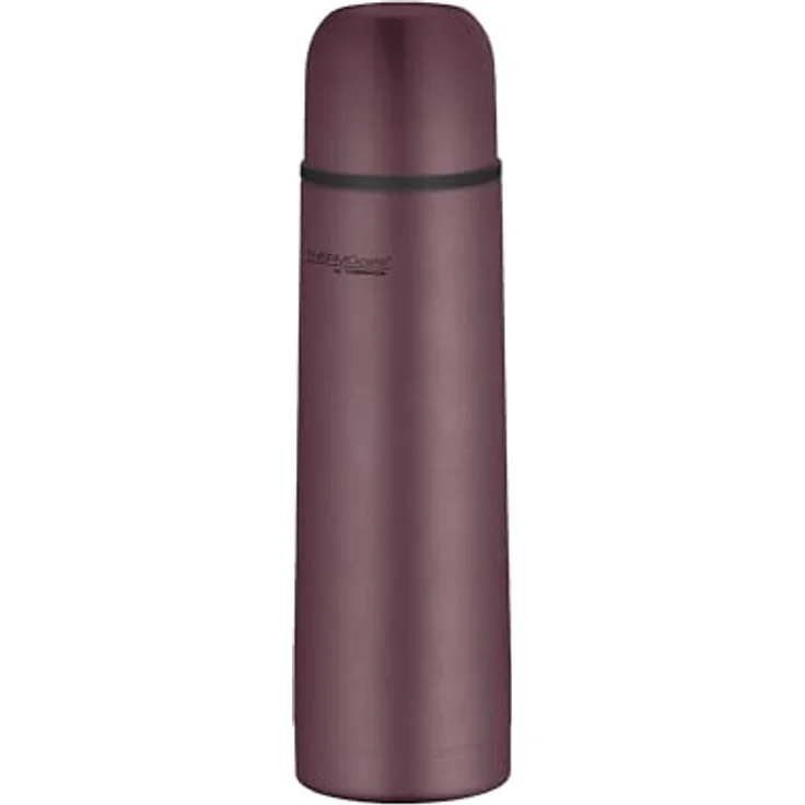 THERMOcafé by THERMOS TC BEVERAGE BOTTLE burgundy mat, Edelstahl-Thermosflasche 0,50l, 12h heiß & 24h kalt, auslaufsicher, mit Trinkbecher, ideal für Schule und Büro – Bild 1