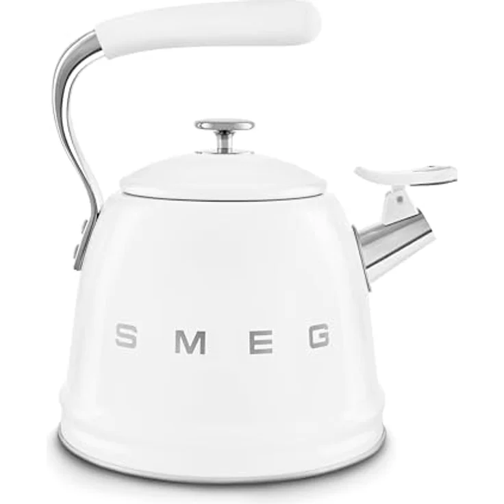 Smeg WKF01WH Wasserkessel, Edelstahl, 2,3 l Fassungsvermögen, Abnehmbarer Deckel und Verschlussklappe, auch für Induktion, Weiß – Bild 3
