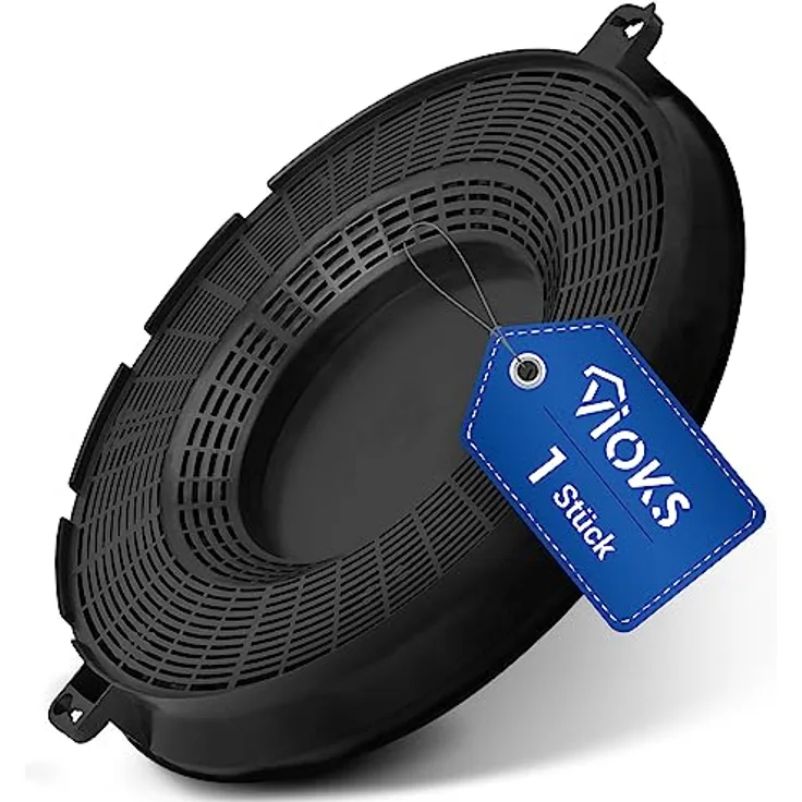 VIOKS Aktivkohlefilter Dunstabzugshaube 236mmØ Ersatz für AEG Filter 9029800506 & 9029793610, Elica Kohlefilter Type48, Whirlpool 484000008783 - Kohlefilter für Dunstabzugshauben