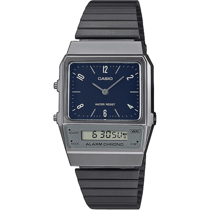 CASIO VINTAGE Chronograph Quarzuhr Edelstahlarmband, analog, Damenuhr Herrenuhr