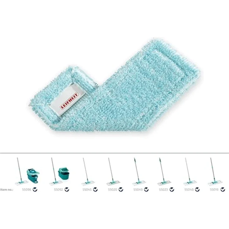 Leifheit Wischbezug Profi super soft für sensible Böden, Bodenwischer Ersatzbezug mit Spezialfasern, Wischer Ersatzbezug für minimale Wasseraufnahme, ideal für Parkett, Laminat und Kork  – Bild 4