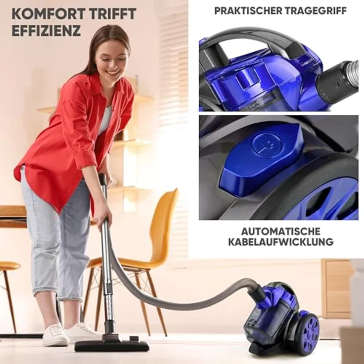 Clatronic BS 1308 Cyclon Twin-Spin blau – Bild 5