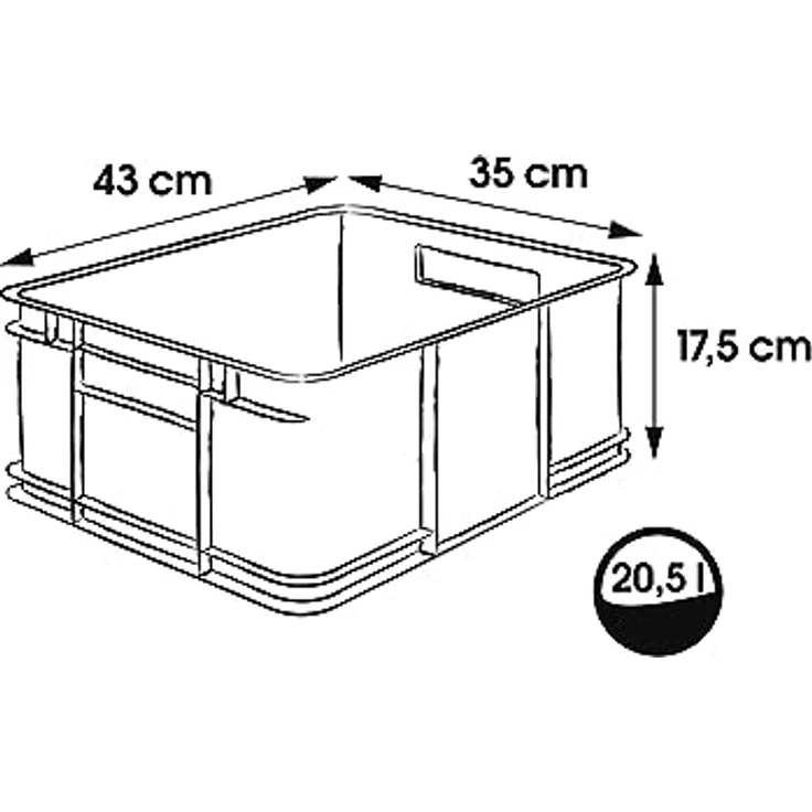keeeper Euro-Box L, Polypropylen, transparent, 20 l – Bild 2