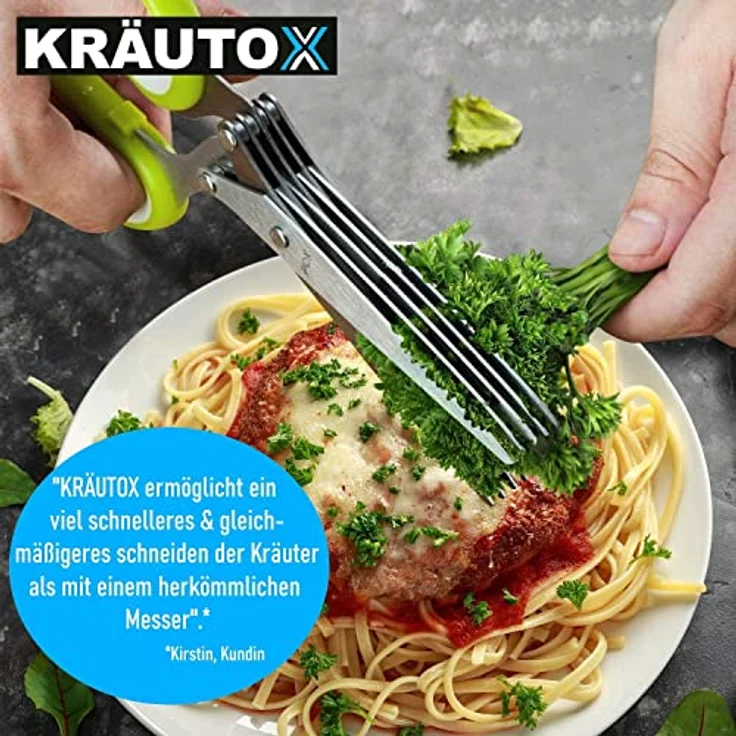 KRÄUTOX Kräuter Schere Schnittlauchschere Petersilienschneider – Bild 2