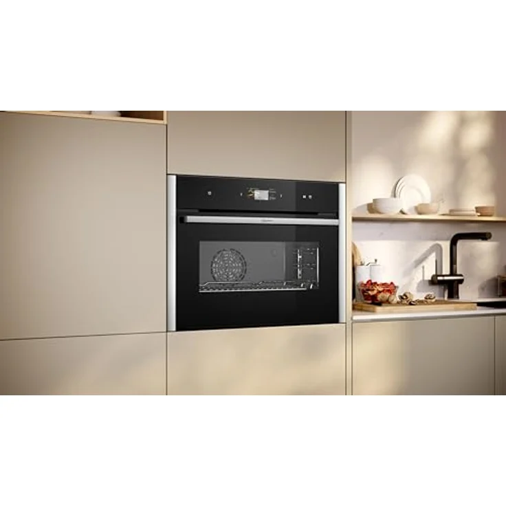 Neff C24FS31N0, N90, Compact-Einbaubackofen mit Full Steam, 60x45cm Edelstahl, 4.1 Zoll Full Touch TFT-Farb- und Grafikdisplay, Home Connect, Soft Opening und Soft Close – Bild 3