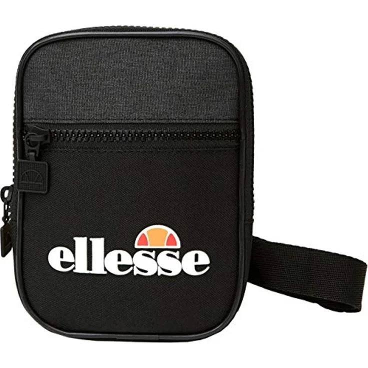 Ellesse Templeton Small Item Bag, Umhängetasche in robuster Qualität mit abnehmbarem und verstellbarem Schulterriemen, schwarz