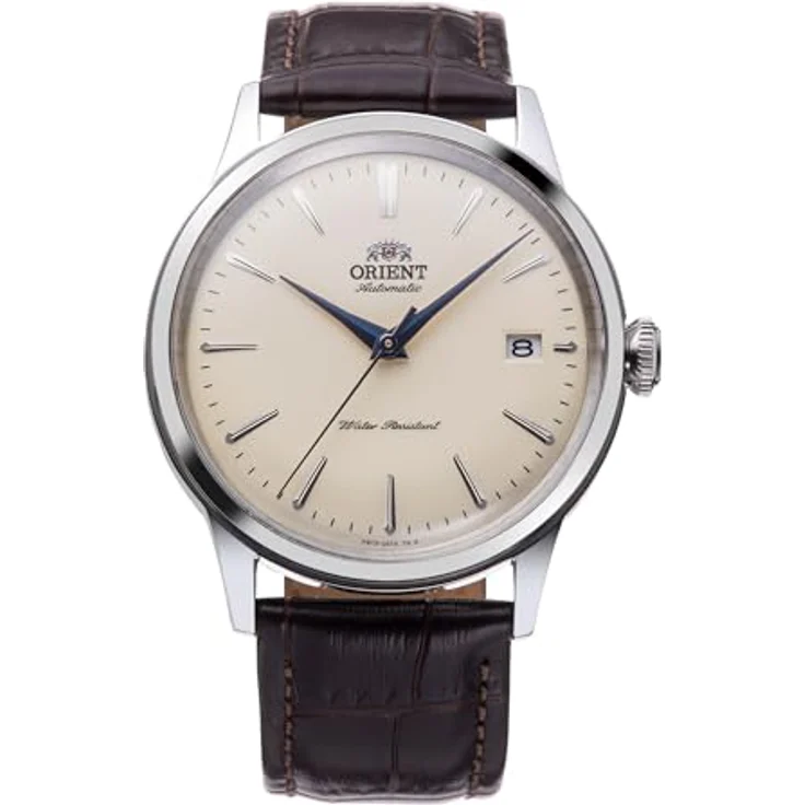 Orient Klassische Uhr RA-AC0M04Y10B, Herrenuhr mit mechanischem Uhrwerk, braunes Lederband – Bild 1