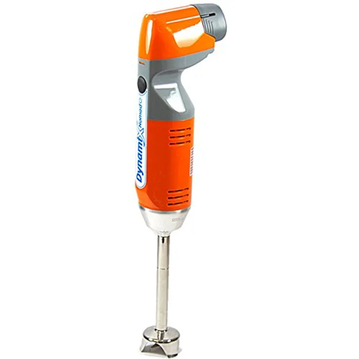 Dynamic 551.051 Edelstahl Stabmixer, orange, 16 cm Mixstab, 45 cm Gesamtlänge, inklusive Lithium-Ionen-Batterie und Ladegerät