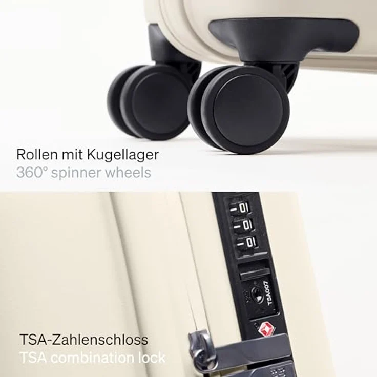GOT BAG Koffer RE:Shell Cabin aus recyceltem Polycarbonat | Handgepäck Koffer mit 17" Laptoptasche und praktischer Innenaufteilung | 36 Liter Füllvolumen, Hartschale (Soft Shell) - Preisvergleich – Bild 4