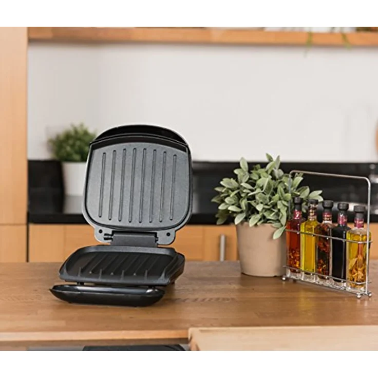 George Foreman 18840-56 Fitnessgrill Compact, 18 x 13 cm große Grillfläche, schwarz – Bild 4