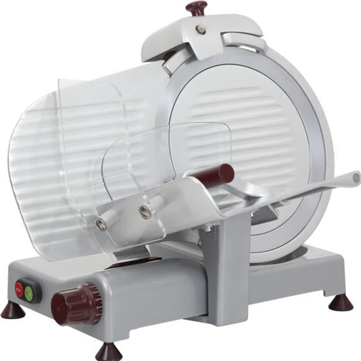 RGV Luxury Italia 300 ES, Elektrische Schneidemaschine aus Aluminium mit 180 W Leistung, maximale Scheibendicke 1,6 cm, grau