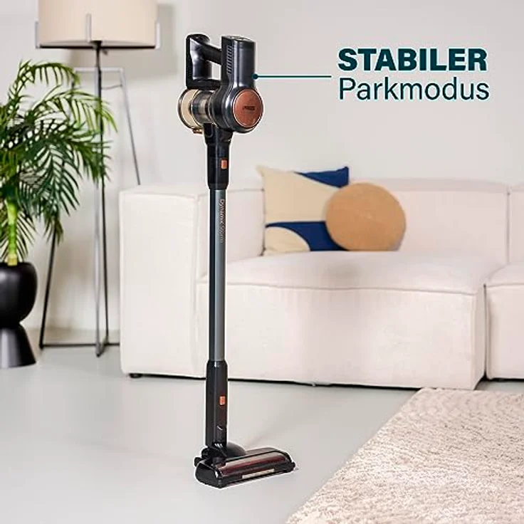 Princess Dynamic Storm – Leistungsstarker bürstenloser Motor – Hygienische Behälterentleerung – 30 min kabellos reinigen – Motorisierte Bürste mit LED-Licht – Parkmodus – Handstaubsauger-Modus –39390 – Bild 4