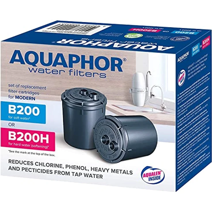 AQUAPHOR MODERN B200 Wasserfilter-Kartusche AQUALEN + AKTIVKOHLE, 4000 Liter Kapazität, effiziente Reduktion von Chlor und Schwermetallen – Bild 2