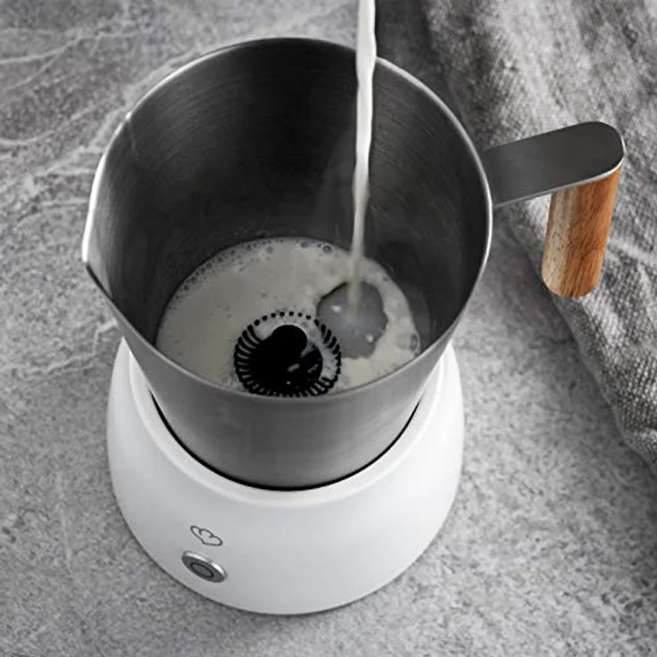 Springlane Milchaufschäumer elektrisch Mia inkl. Rezeptheft, 600 W, Edelstahl, 250 ml, 2 Einsätze – Bild 3