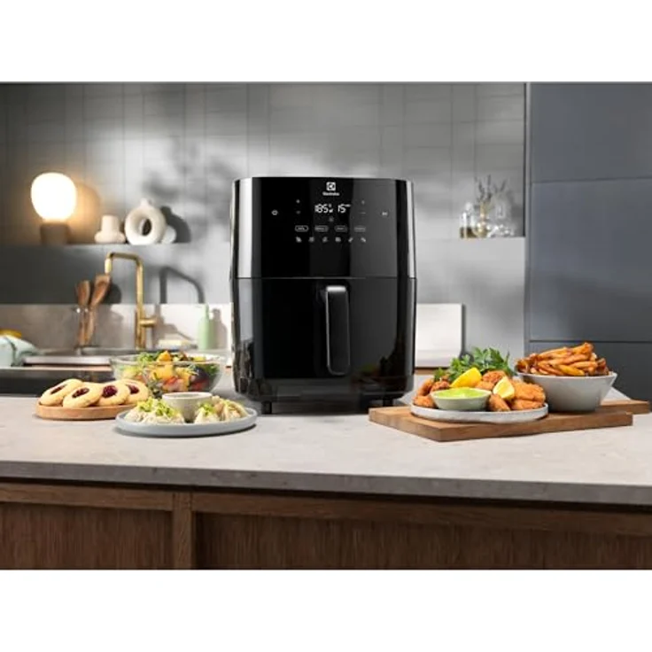 Electrolux Luftfritteuse EAF7SB - 7 l Kapazität - Dampffunktion - Antihaftbeschichtung - 1700W - 8 Programme - Spülmaschinenfest - 0-60m - 80-200°, Silber – Bild 2