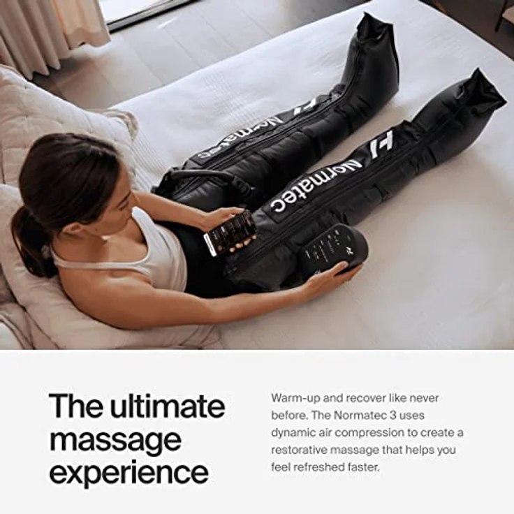 Hyperice Normatec 3 Legs - Erholungssystem für Sportler mit 7 Kompressionsstufen, Pulse-Technologie und ZoneBoost, standardmäßige Schrittlänge 30"-35" – Bild 3