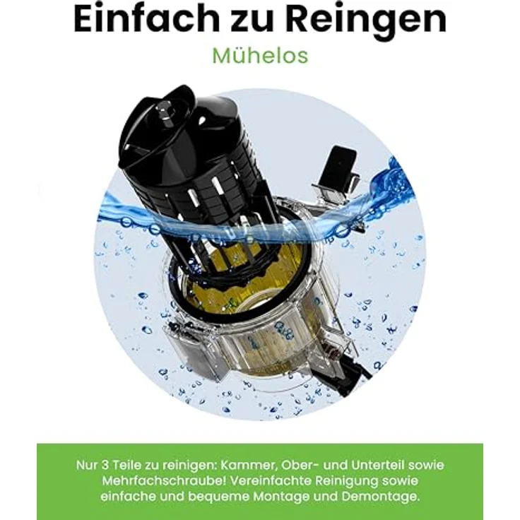 Hurom H-70FT Entsafter, Slow Juicer, 150 W, weiß – Bild 8