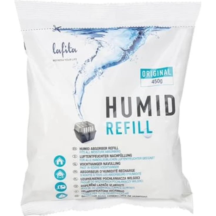 vidaXL Lafita Nachfüllung für Luftentfeuchter, 36 Beutel à 450 g, für effektive Feuchtigkeitskontrolle und Geruchsbeseitigung – Bild 1