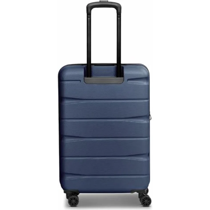 Franky 4-Rad Koffer, Trolley aus ABS Material, funktionaler Hartschalen Koffer, Reisegepäck mit TSA Schloss für Ferien und Abenteuer (DUNKELBLAU, M-mittlerer Koffer 65cm) – Bild 2