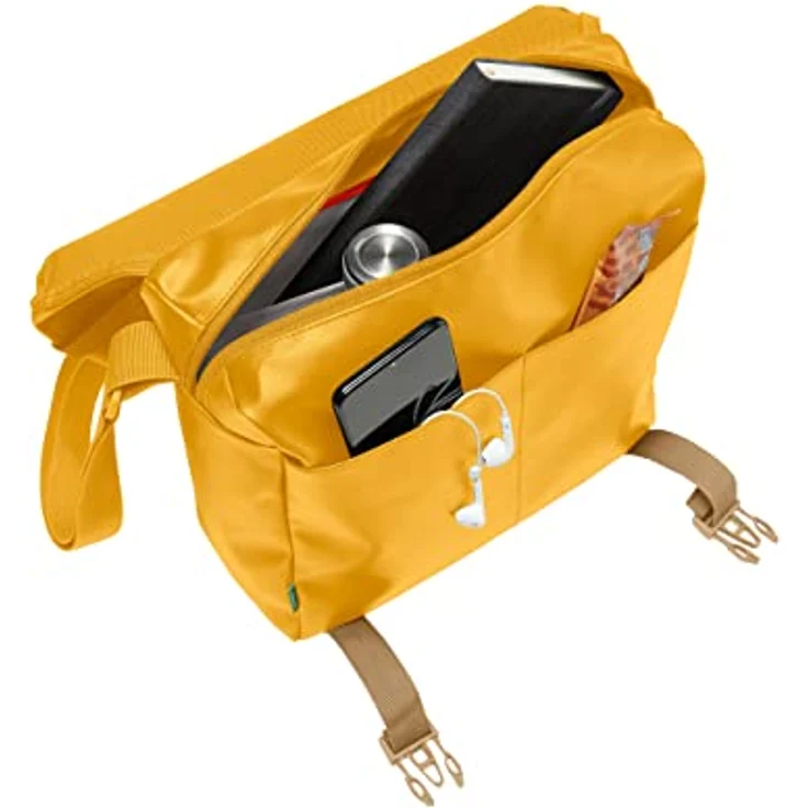 VAUDE Mineo 9 Messenger-Tasche, praktische Office-Tasche mit Trolley-Aufsteckfunktion und bluesign®-zertifiziertem Material, 9 l, schwarz – Bild 4