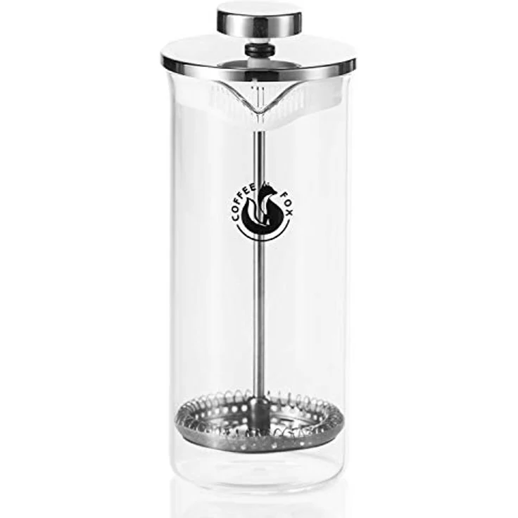 Coffee Fox Milchaufschäumer aus Glas - Manueller Milchschäumer & French Press Milchschaum 450 ml - Preisvergleich – Bild 2