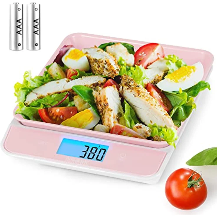 Duronic KS100 PK Küchenwaage | 5 kg Digitalwaage mit 1,2 L abnehmbarer Schüssel | 1 g grammgenau Präzision-Feinwaage | Haushaltswaage mit Tara-Funktion | Digitale Waage mit Hold-Funktion | Zum Kochen – Bild 1