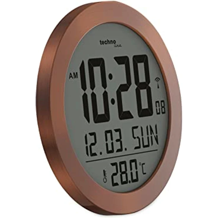 Technoline WT8038 WS 8038 Digitale Funkwanduhr, Kupfer, ø 210 mm – Bild 3