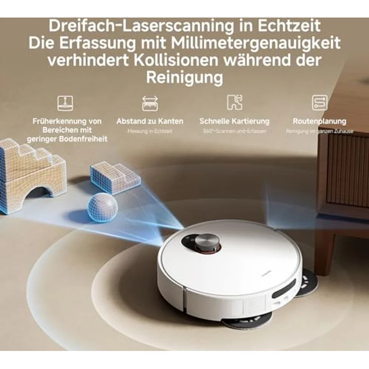 Xiaomi Robot Vacuum 5, Staubsauger-Roboter mit intelligenter Navigation und hoher Saugkraft, schwarz – Bild 7