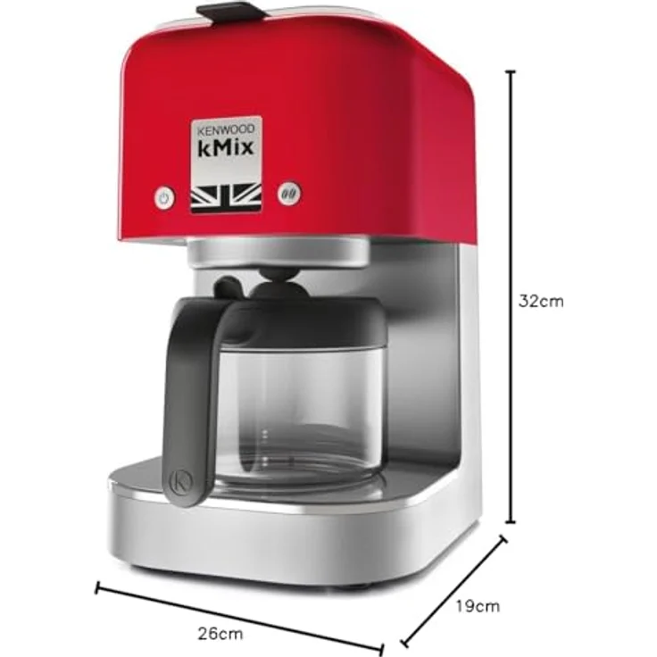 Kenwood kMix Kaffeemaschine COX750RD, rot, 1000 Watt, neue Serie, Filterkaffeemaschine, für 6 Tassen (750 ml) – Bild 4