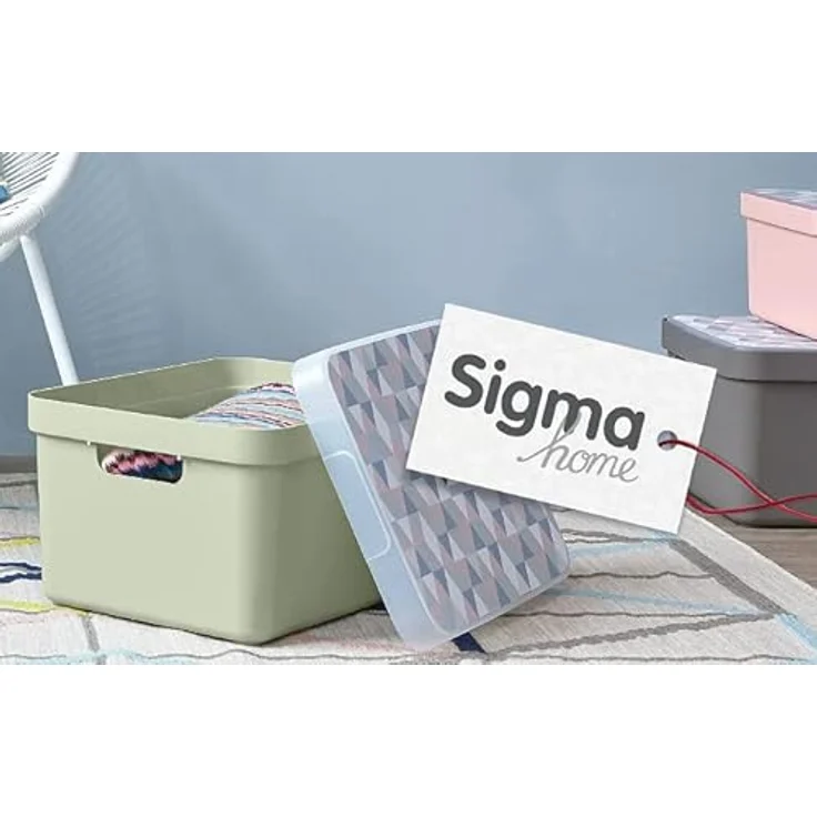Sunware Deckel für Aufbewahrungsbox Sigma Home 24+32 L Dekor Triangel Boxen, Körbchen & Kisten – Bild 2