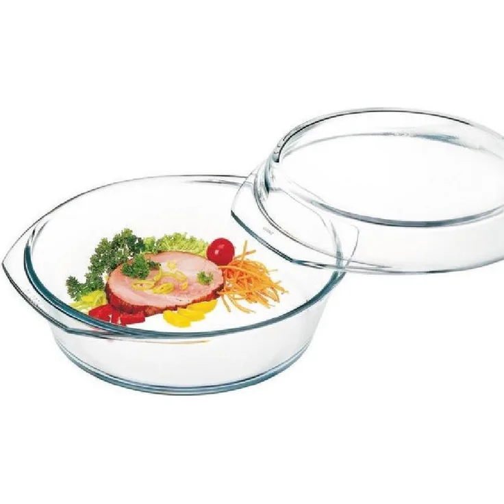Bohemia Cristal Simax Schüssel rund mit Deckel 2,0 L, Glas, spülmaschinengeeignet
