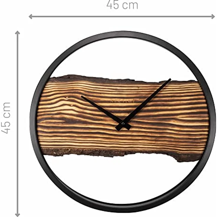 NeXtime 3263BR Wanduhr, Holz, Braun, 45cm – Bild 5