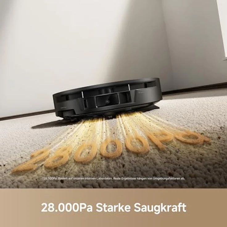 Mova S70 Roller, Saugroboter mit 28.000Pa Saugkraft, HydroForce-Wischen, MaxiReach-Technologie, CovertSense-Navigation, ultraflaches 90mm Gehäuse, All-in-One-Basisstation – Bild 4