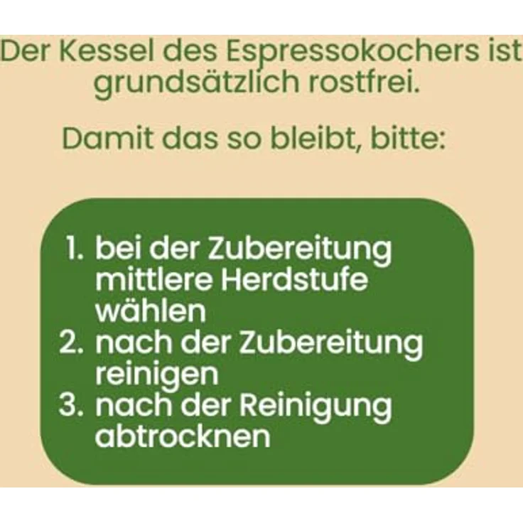 GRØNENBERG Espressokocher Edelstahl, Induktion geeignet, 4 oder 6 Tassen, 0.3l, Aluminiumfrei, inkl. Ersatzdichtung & Reduziersieb – Bild 9
